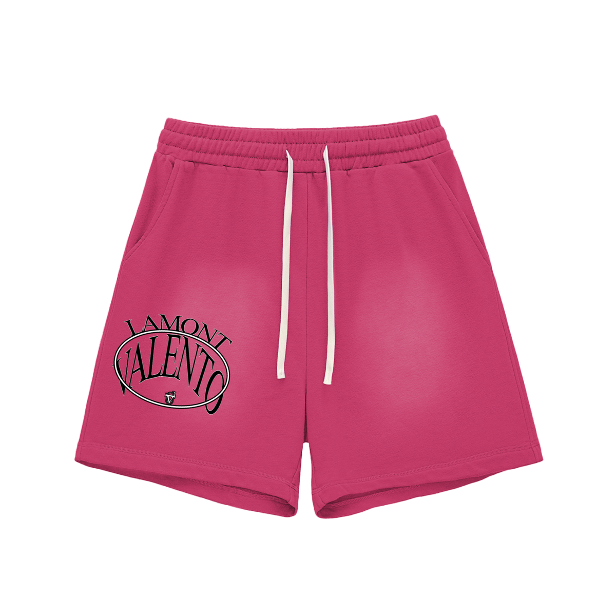 Sun Fade Raw Edge Cotton Shorts