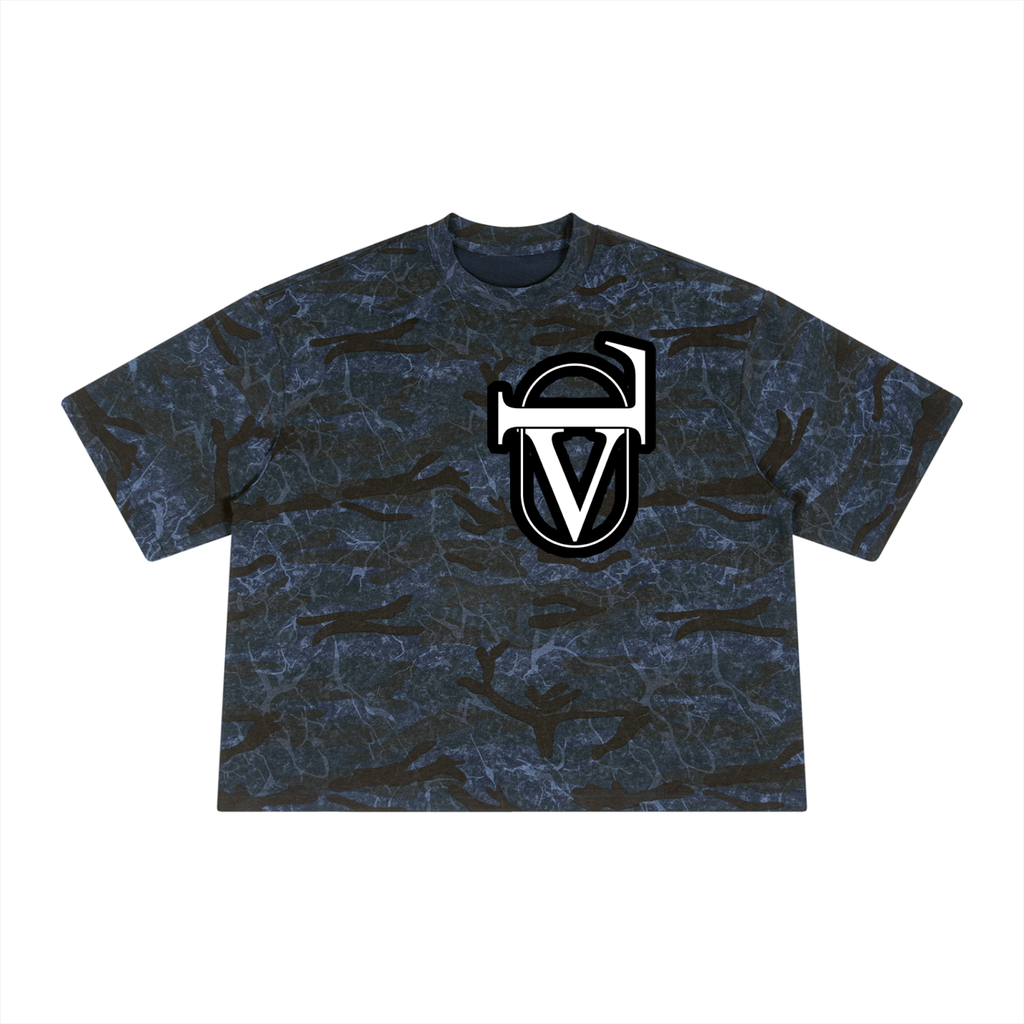 Unisex Boxy Camo Print T-Shirt