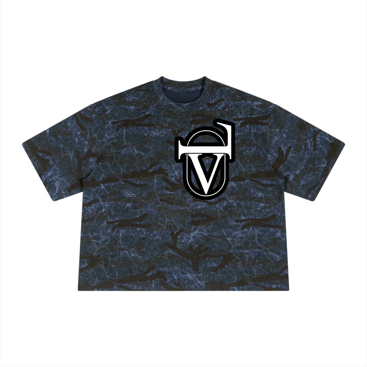 Unisex Boxy Camo Print T-Shirt