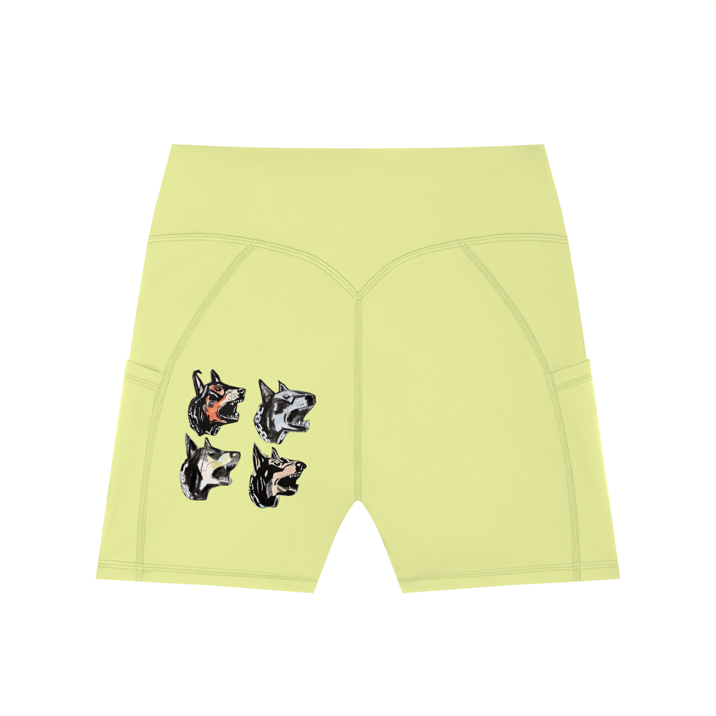 Women's High-Waisted Pocket Biker Shorts
