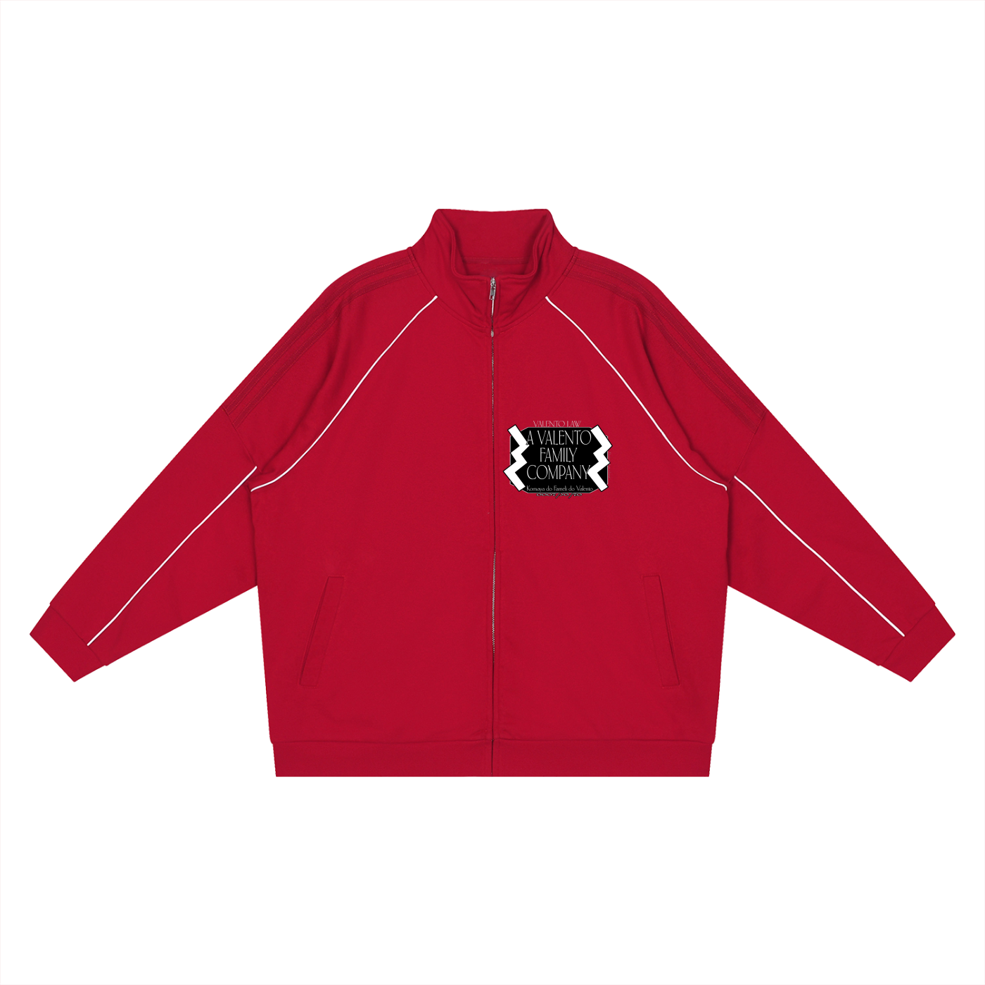 Reflection Striped Raglan Sleeve  Jacket
