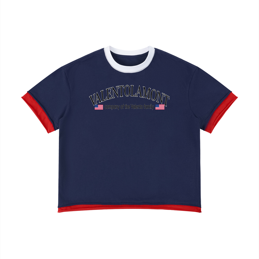 Unisex Boxy Color Block T-Shirt