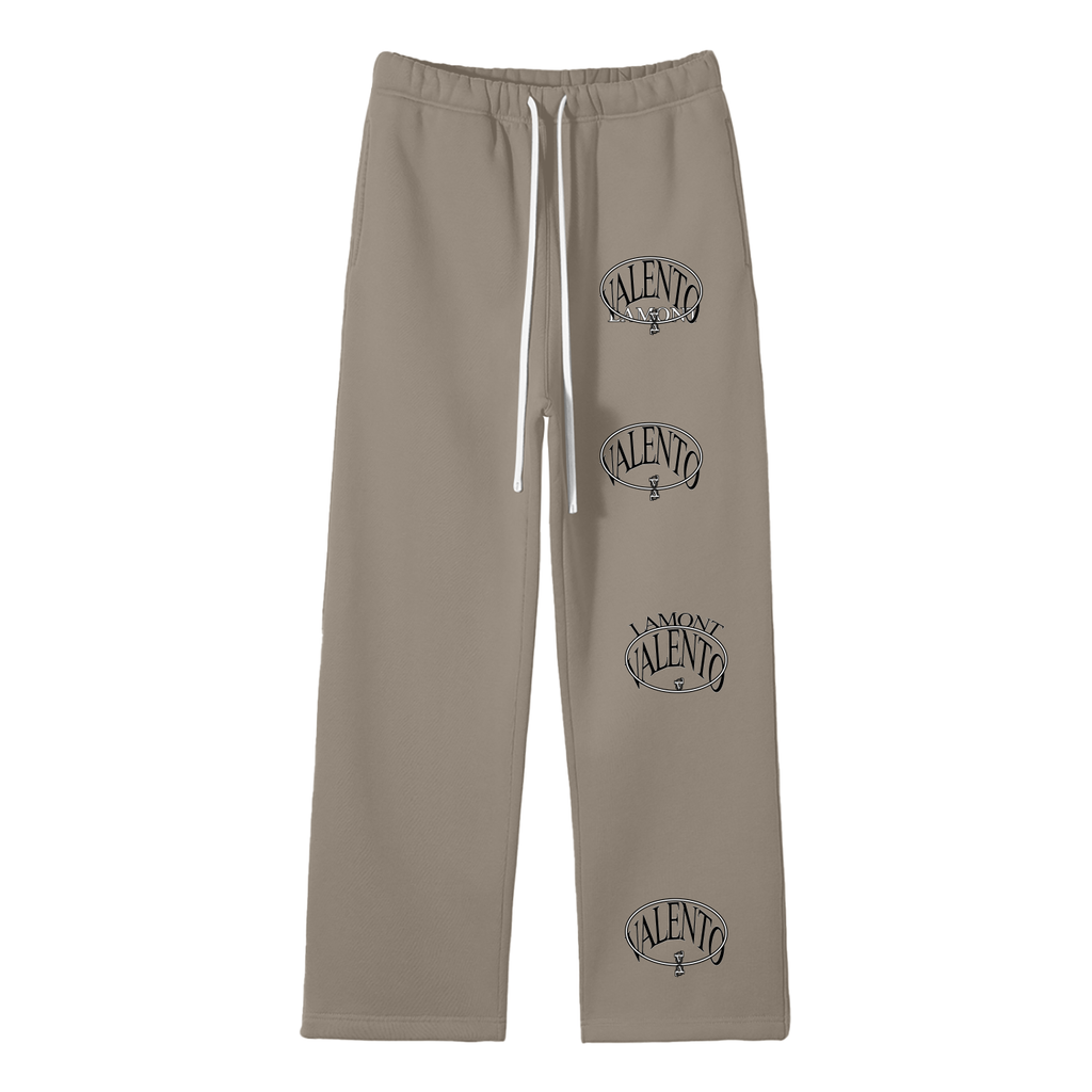 Unisex Solid Color Fleece Straight Leg Pants
