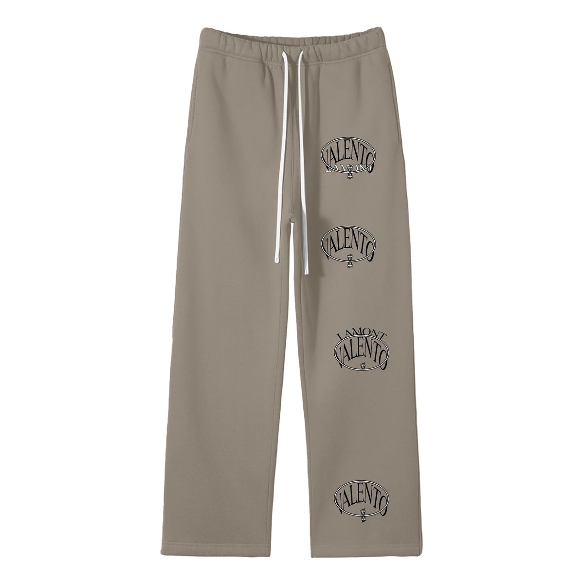 Unisex Solid Color Fleece Straight Leg Pants