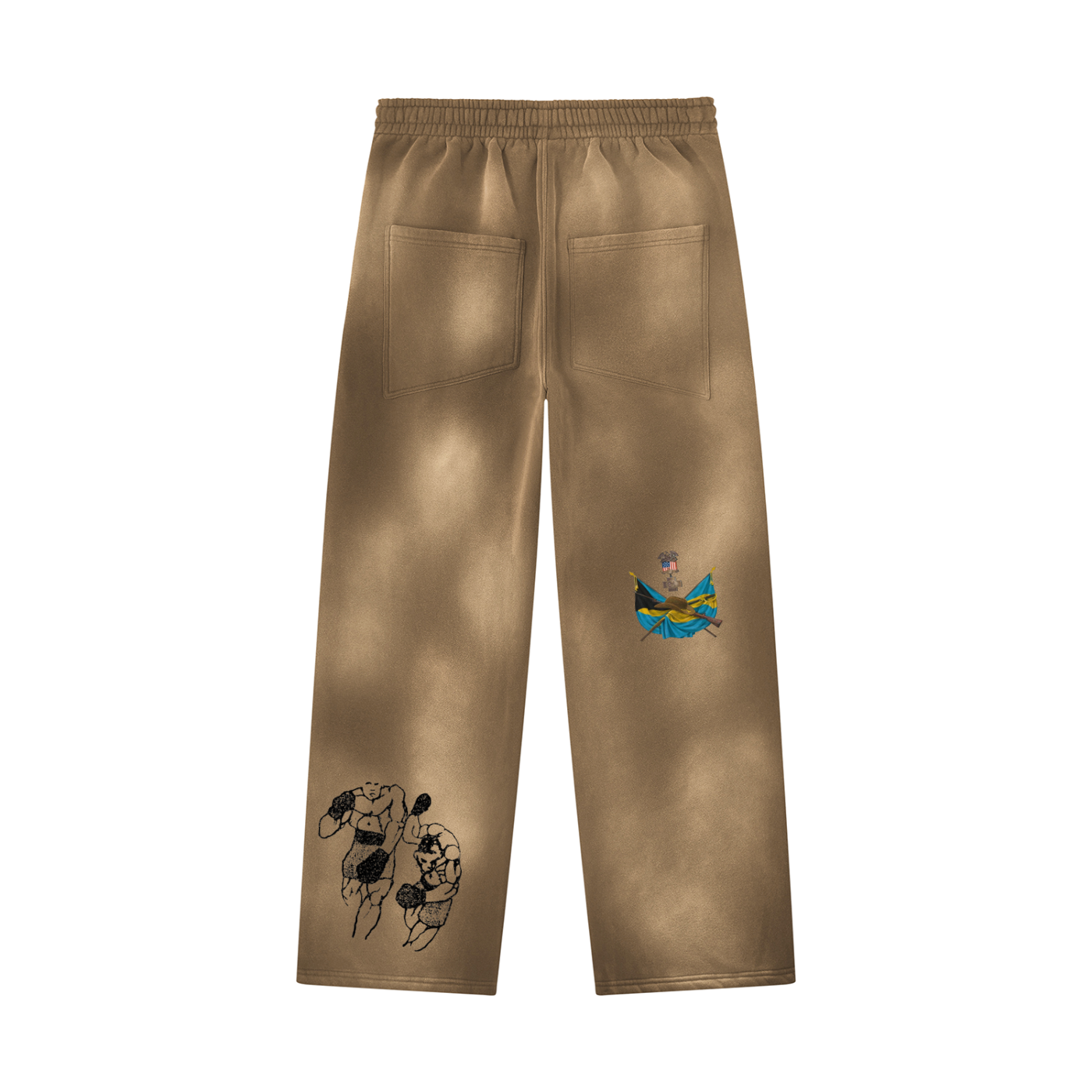 Unisex Sunfade Wide Leg Fleece Sweatpants