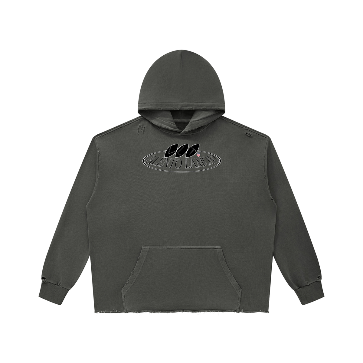 Unisex Vintage Wash Raw Edge Hoodie