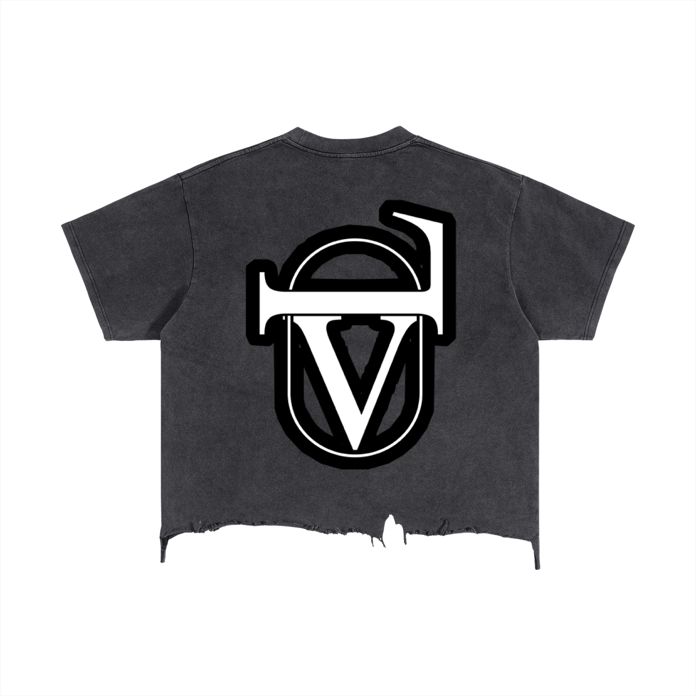Vintage Wash Boxy Distressed Hem T-Shirt