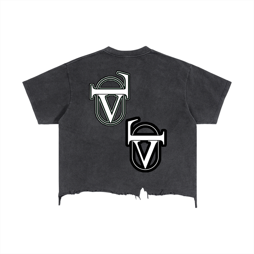 Vintage Wash Boxy Distressed Hem T-Shirt