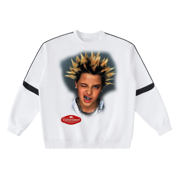 Oversized Crewneck Taped Sweatshirt