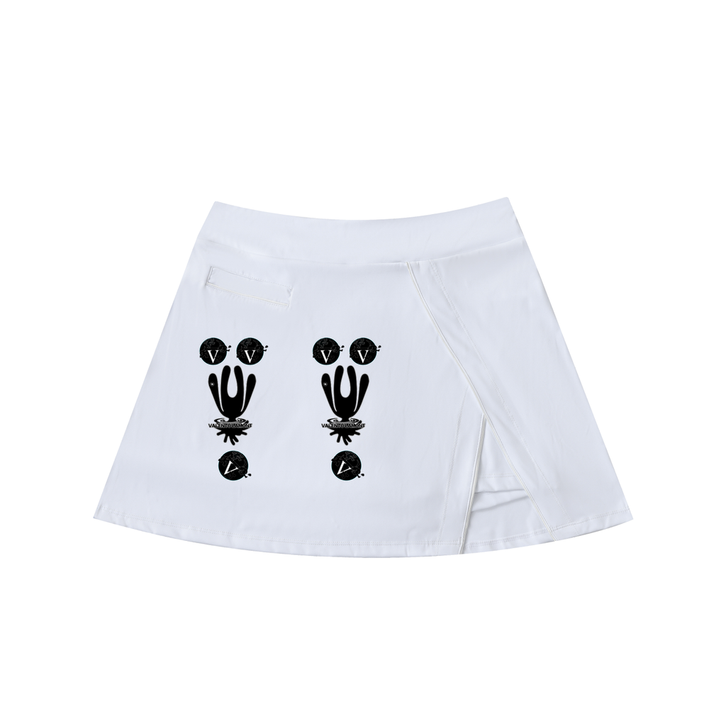 High-Waist Pocketed A-Line Skirt