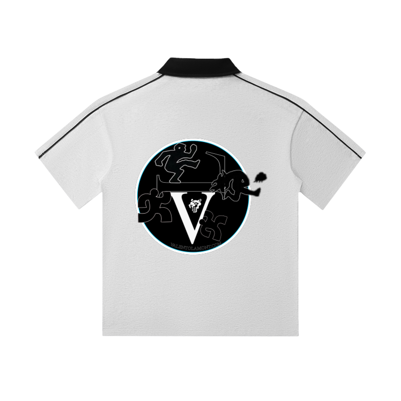 Contrast Collar Short-Sleeve Polo Shirt