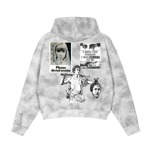 Dirty Washed Zip-Up Fleece Hoodie