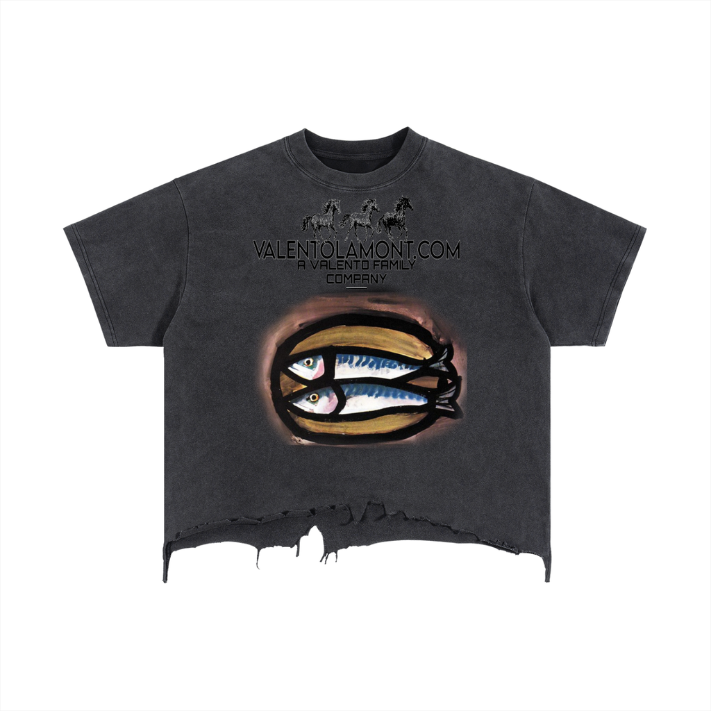 Vintage Wash Boxy Distressed Hem T-Shirt