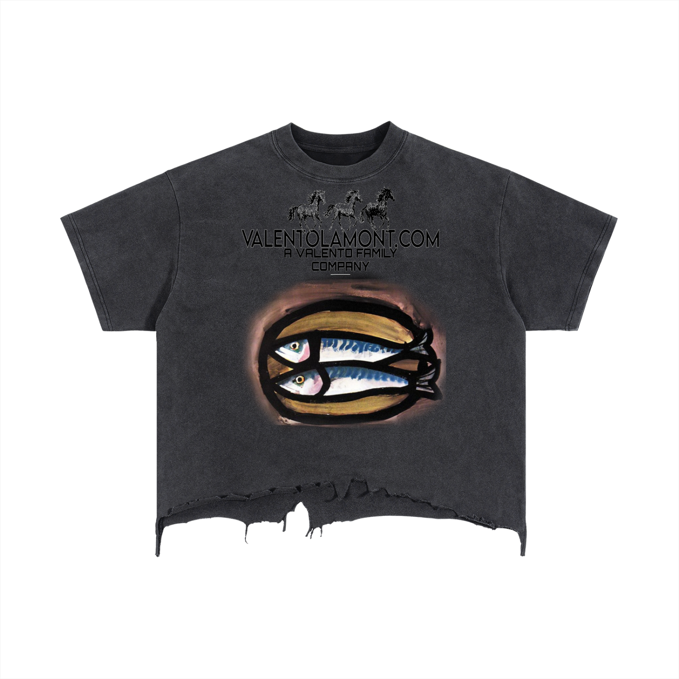 Vintage Wash Boxy Distressed Hem T-Shirt