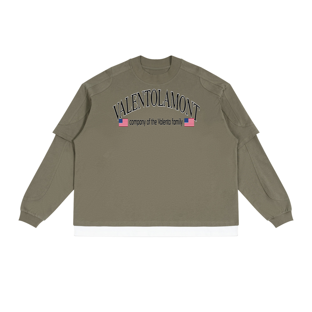 V Paneled Layer Color Block T-Shirt
