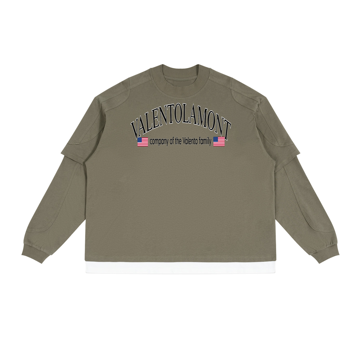 V Paneled Layer Color Block T-Shirt