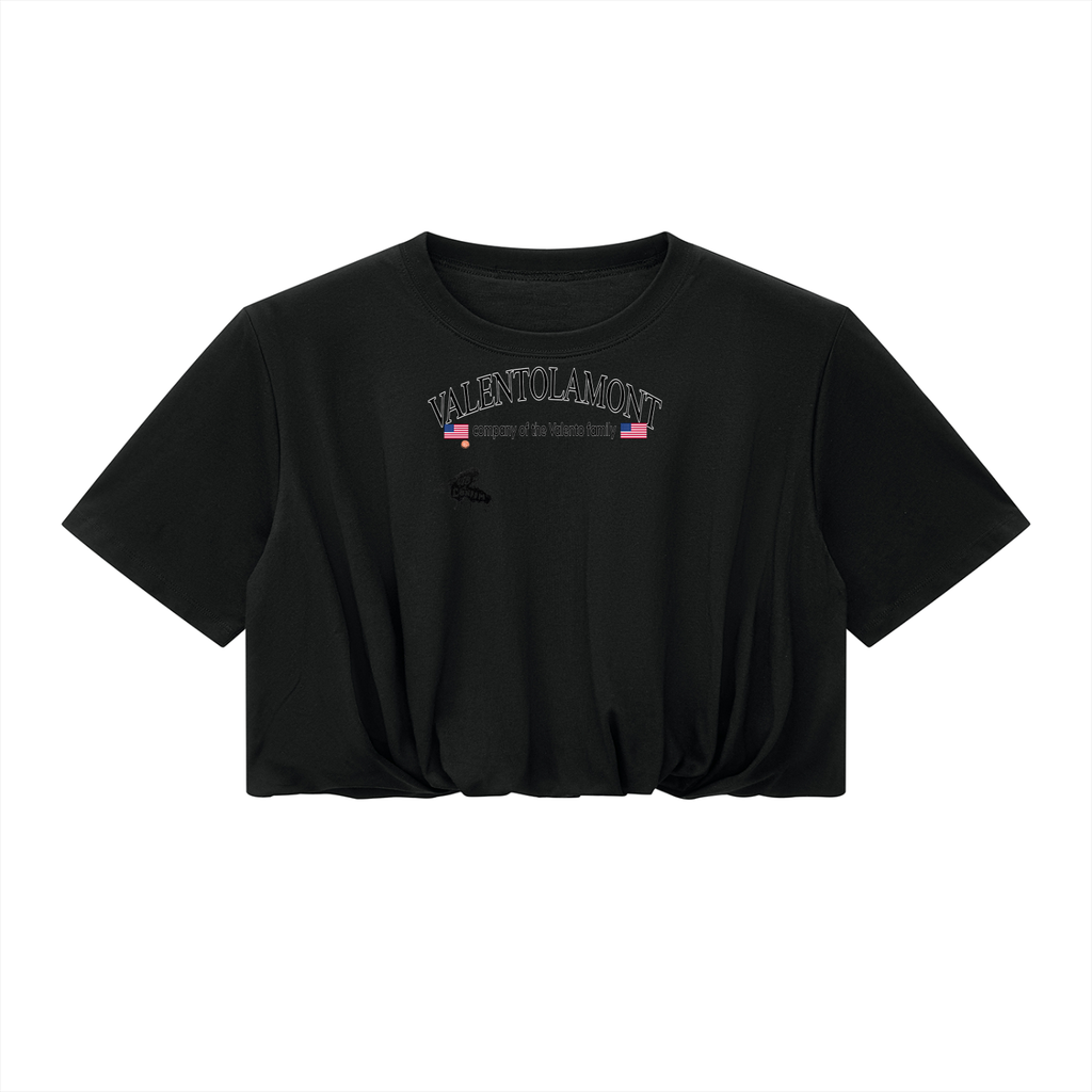 Women’s Crop Bubble Hem T-Shirt