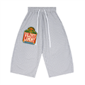 Unisex Plaid Loose Capri Shorts