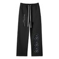 Unisex Solid Color Fleece Straight Leg Pants