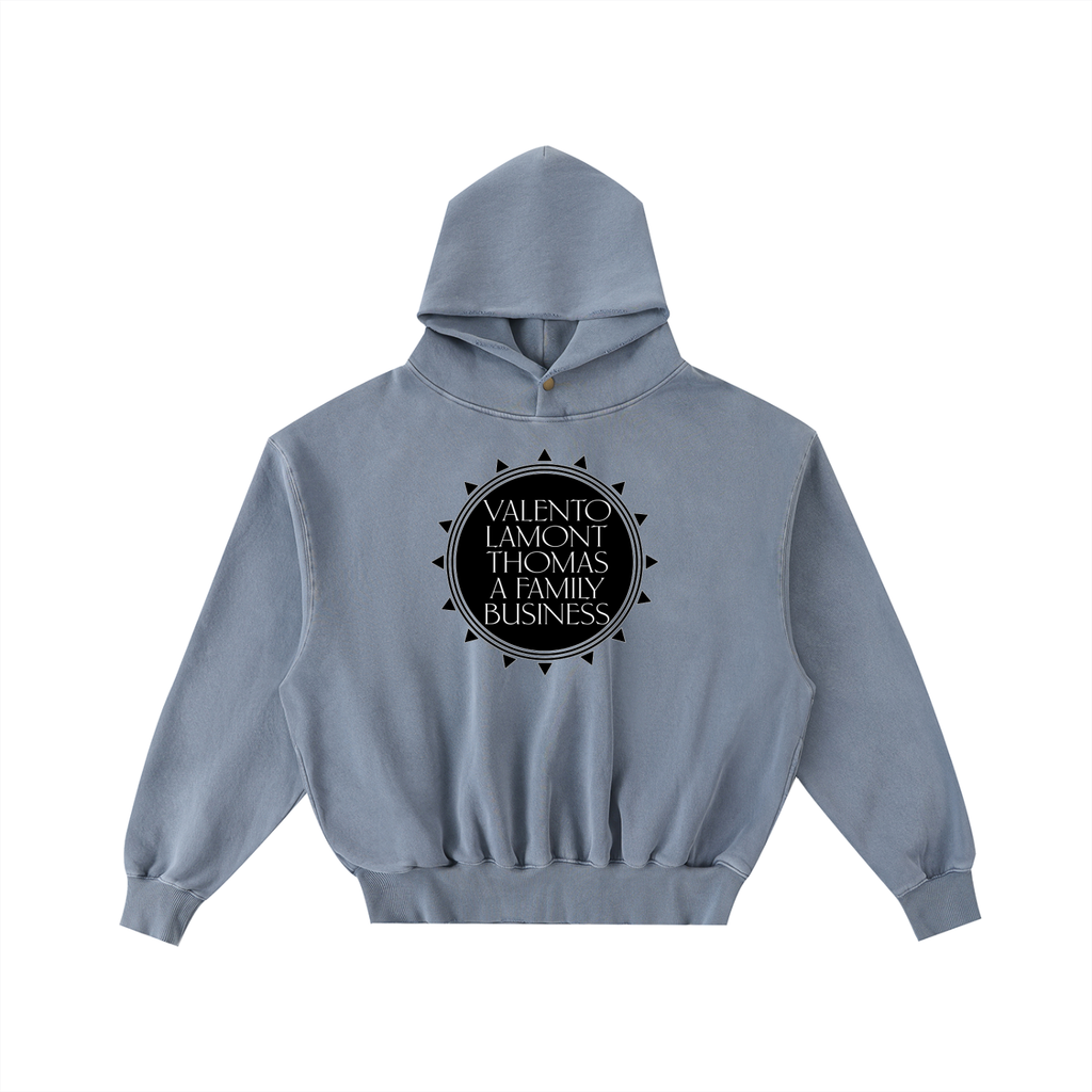 Frayed Enzyme Washed Fleece Hoodie