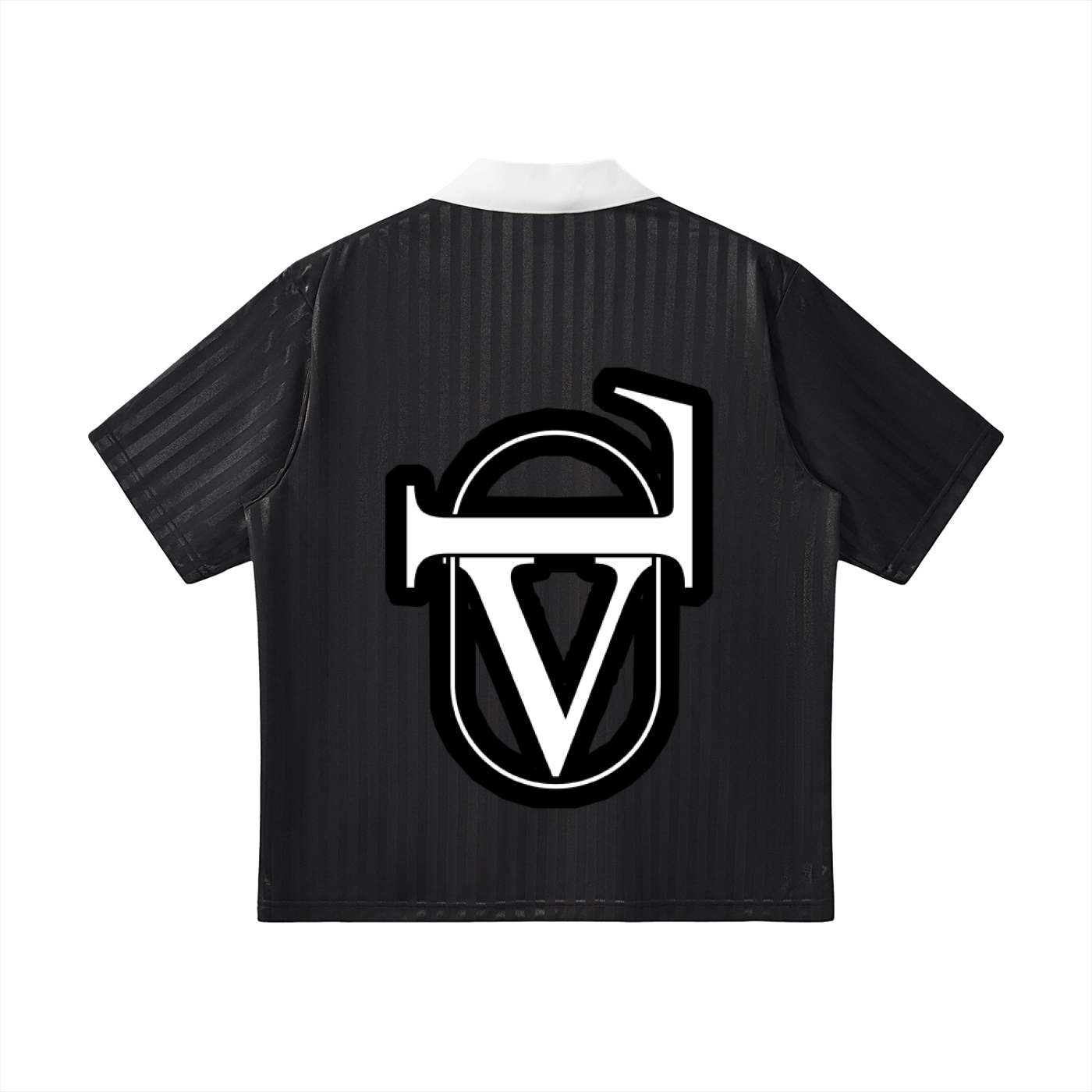Contrast Collar Striped Soccer Jersey
