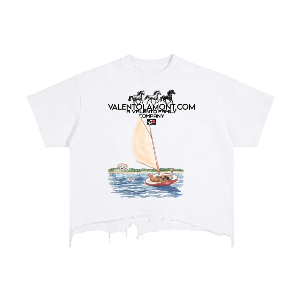 Vintage Wash Boxy Distressed Hem T-Shirt