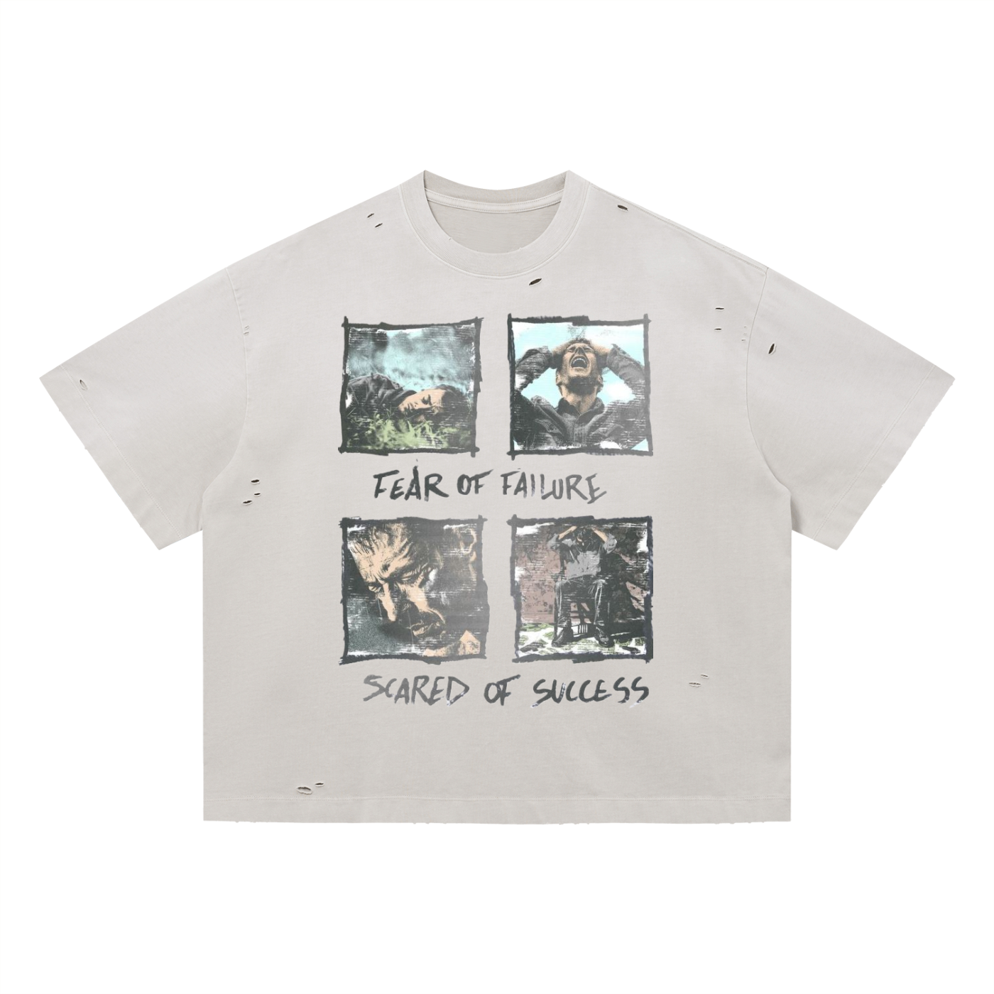Vintage Washed Distressed Boxy Oversized T-Shirt