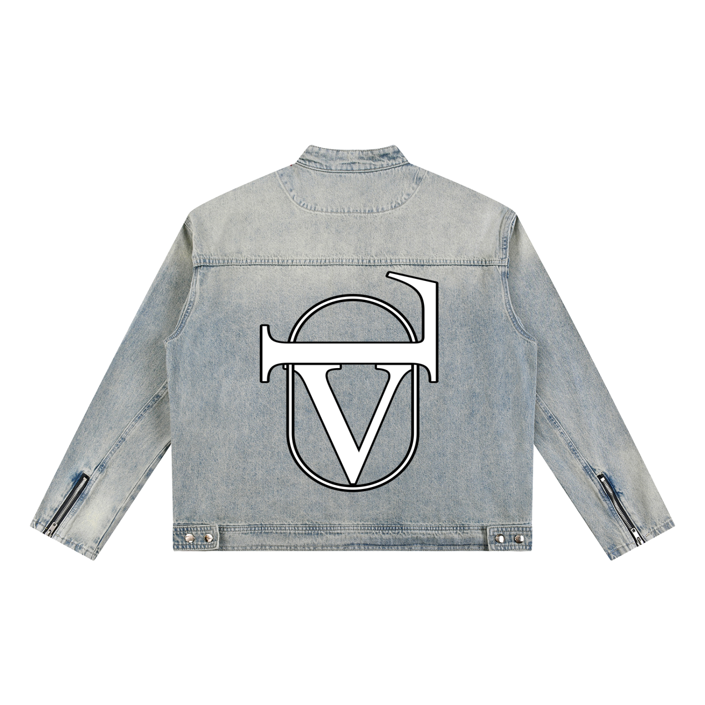 Vintage Wash Zip Denim Jacket