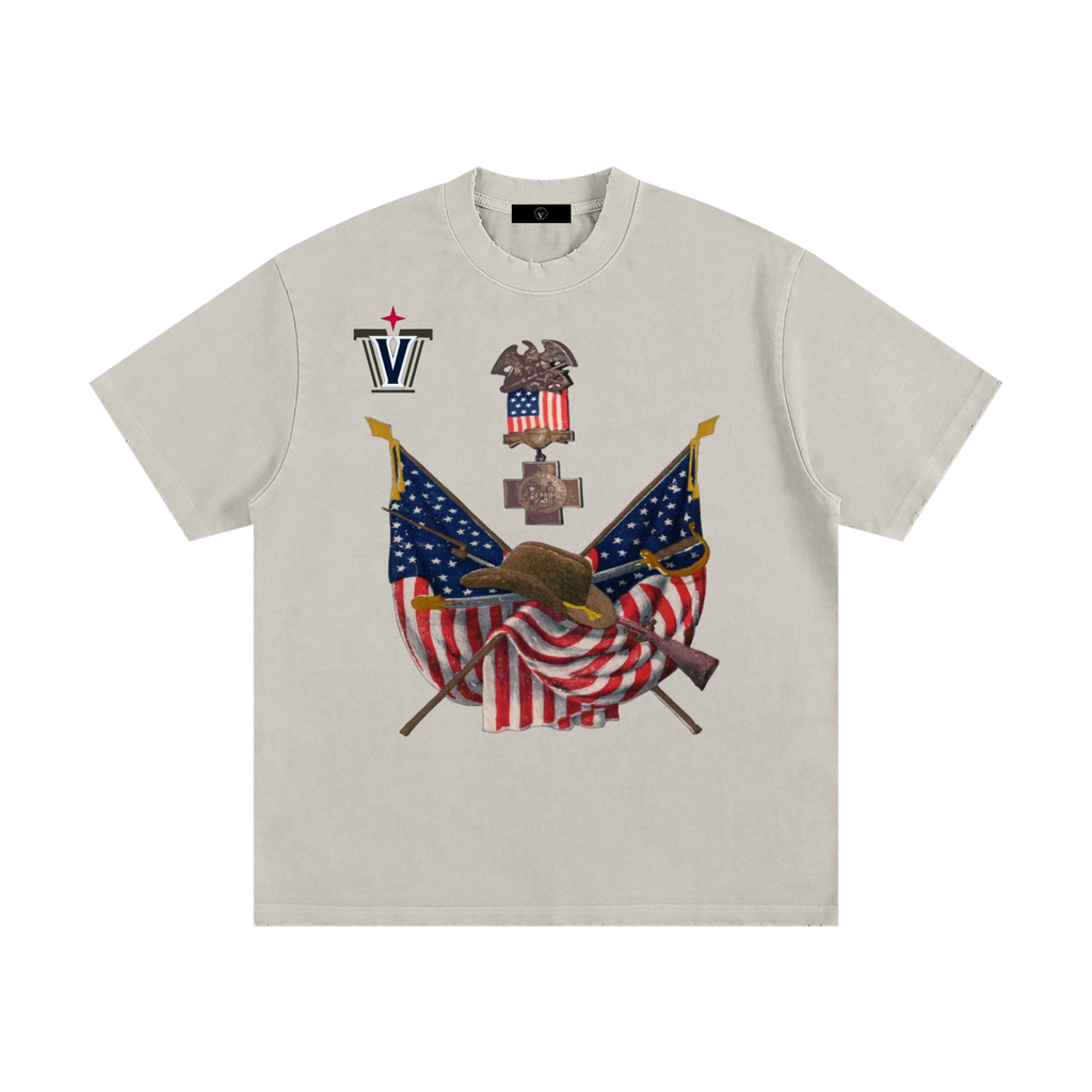 Heavyweight Vintage Washed Frayed T-Shirt