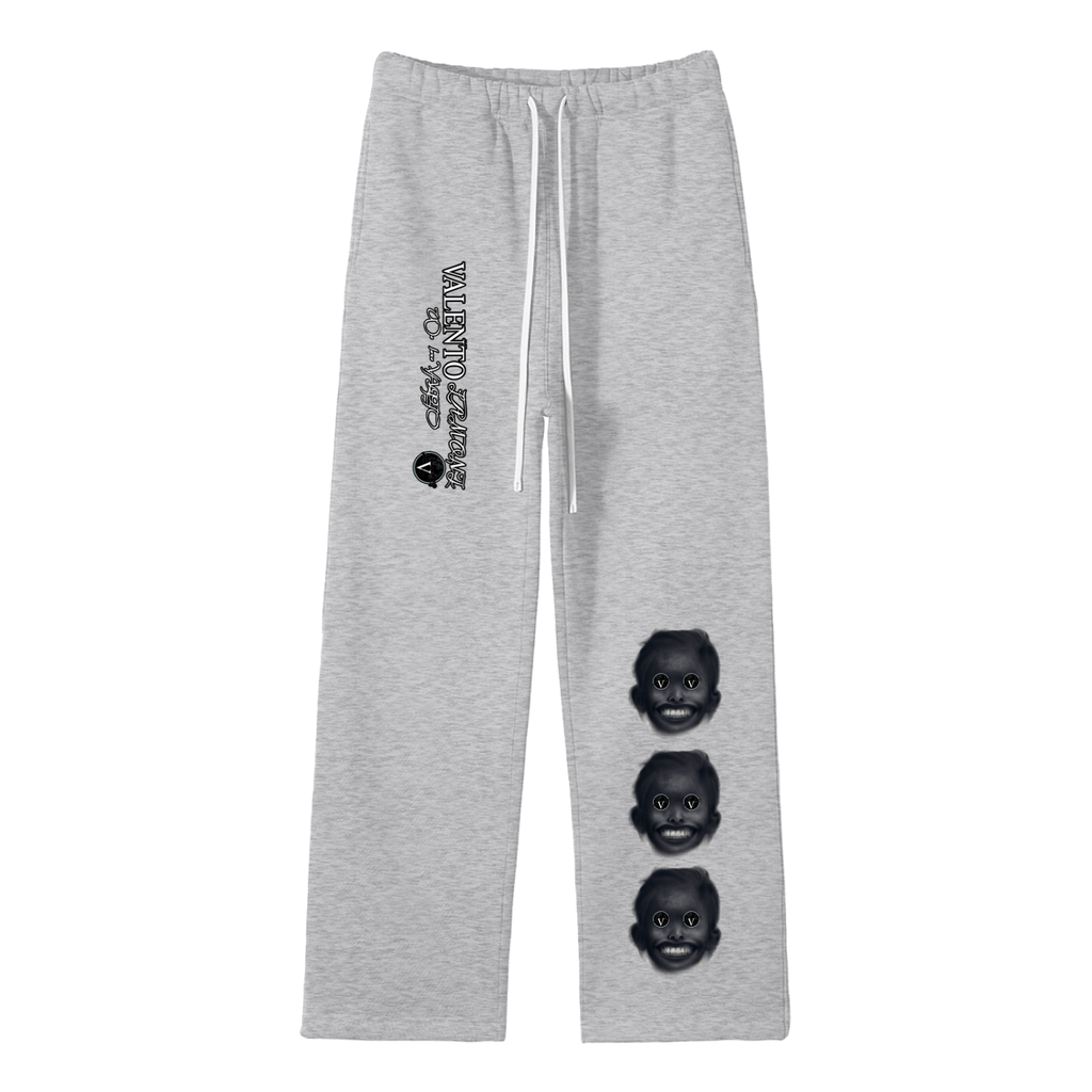 Unisex Solid Color Fleece Straight Leg Pants