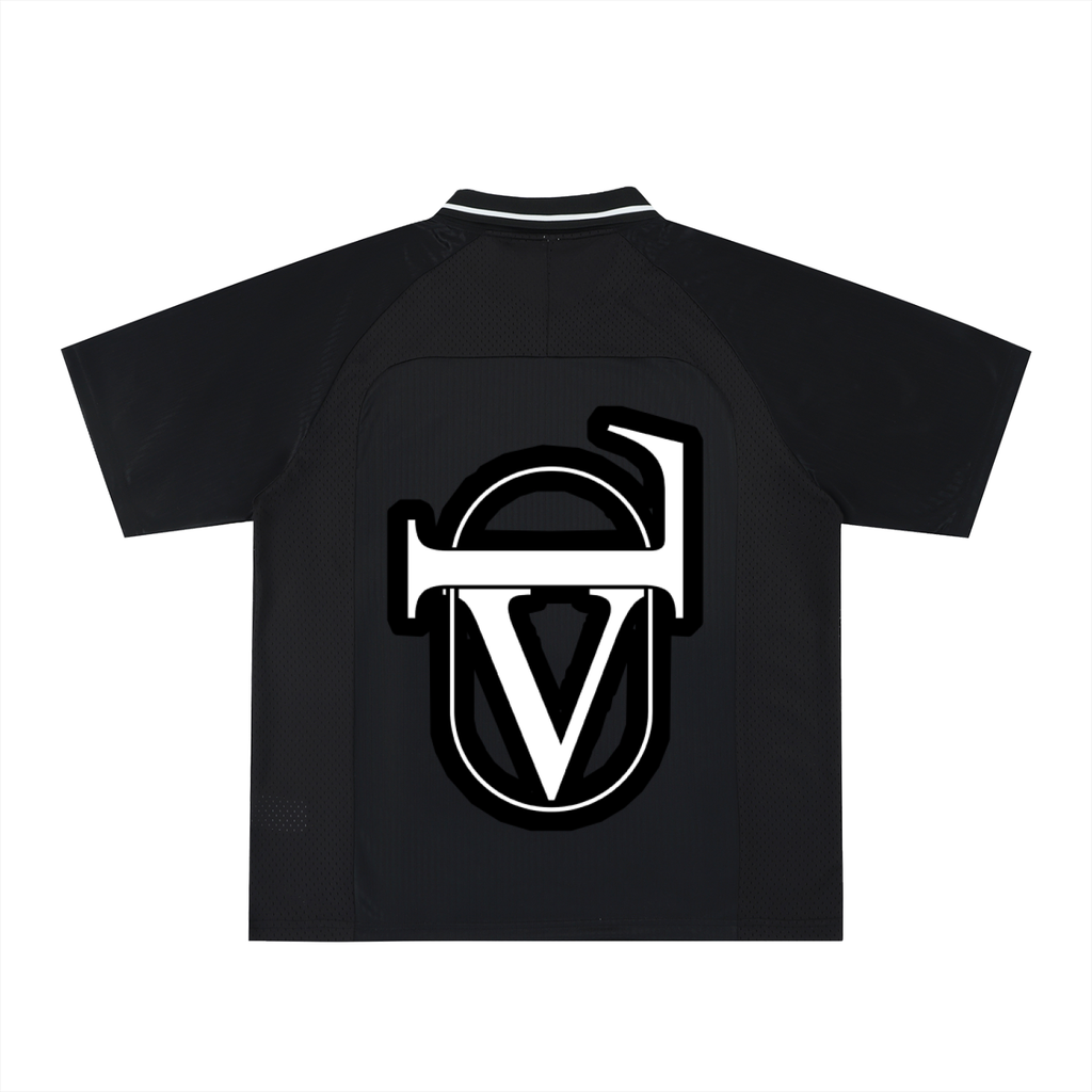 Striped V-Neck Soccer Jersey