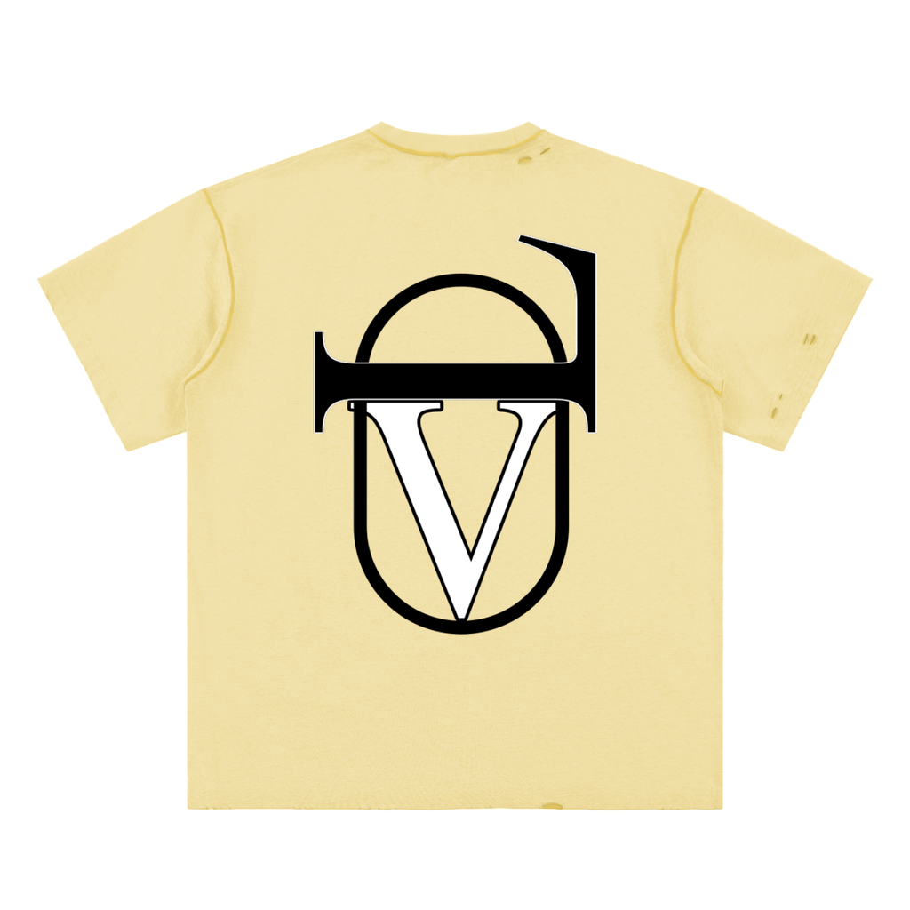 Hand-frayed Reversible T-shirt