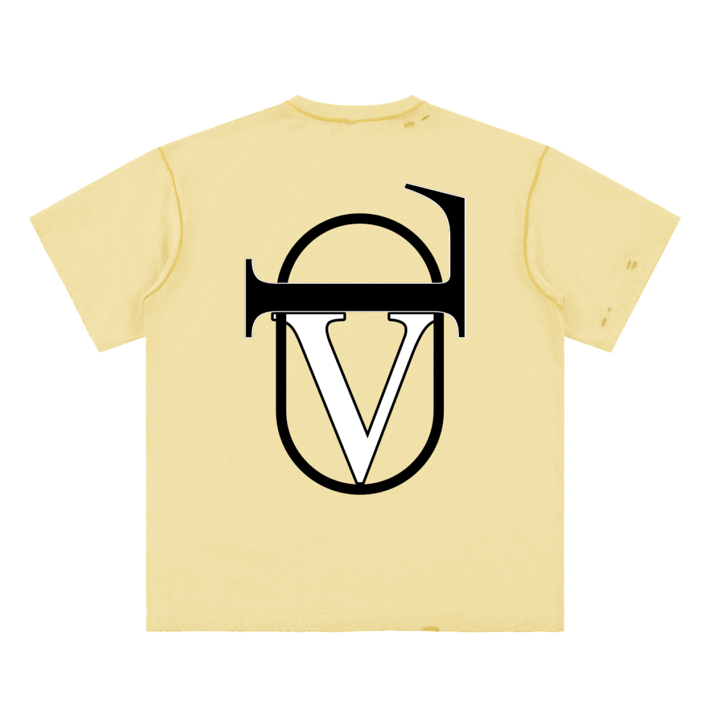 Hand-frayed Reversible T-shirt