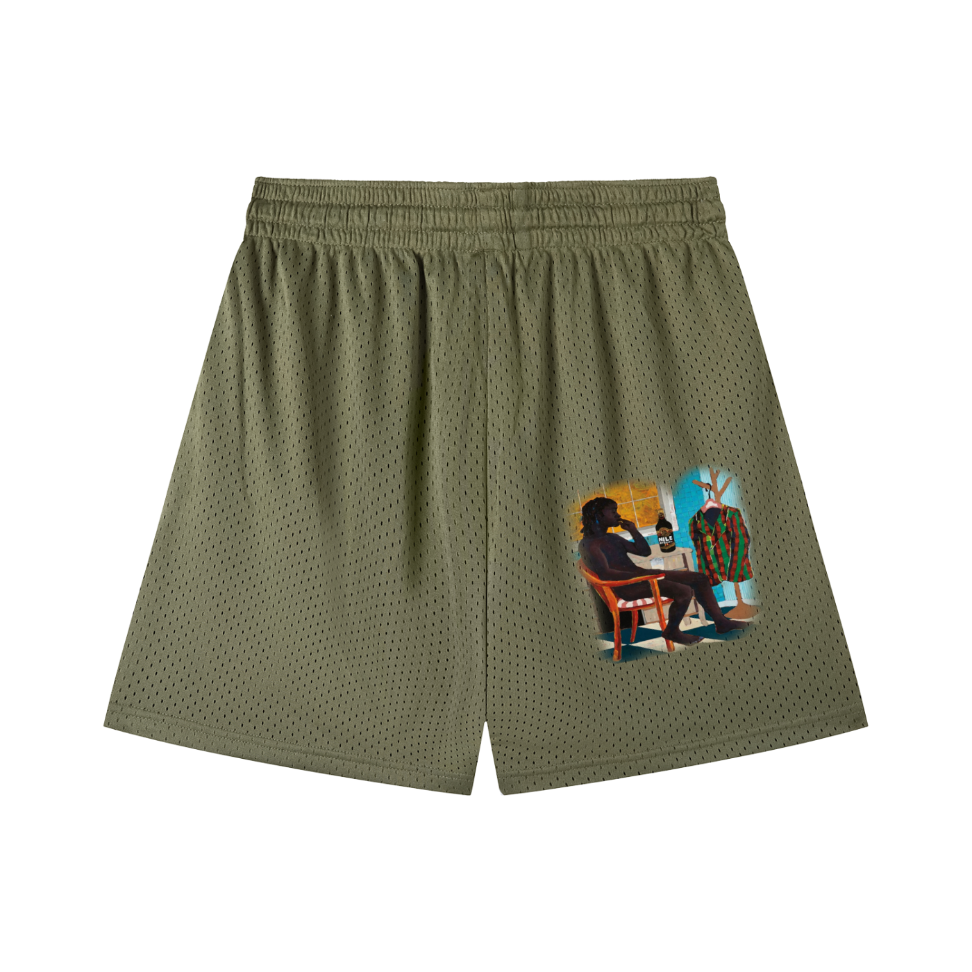 Mesh Drawstring Shorts