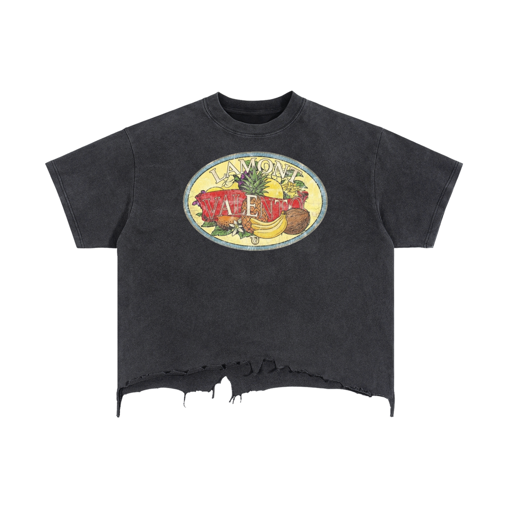 Vintage Wash Boxy Distressed Hem T-Shirt