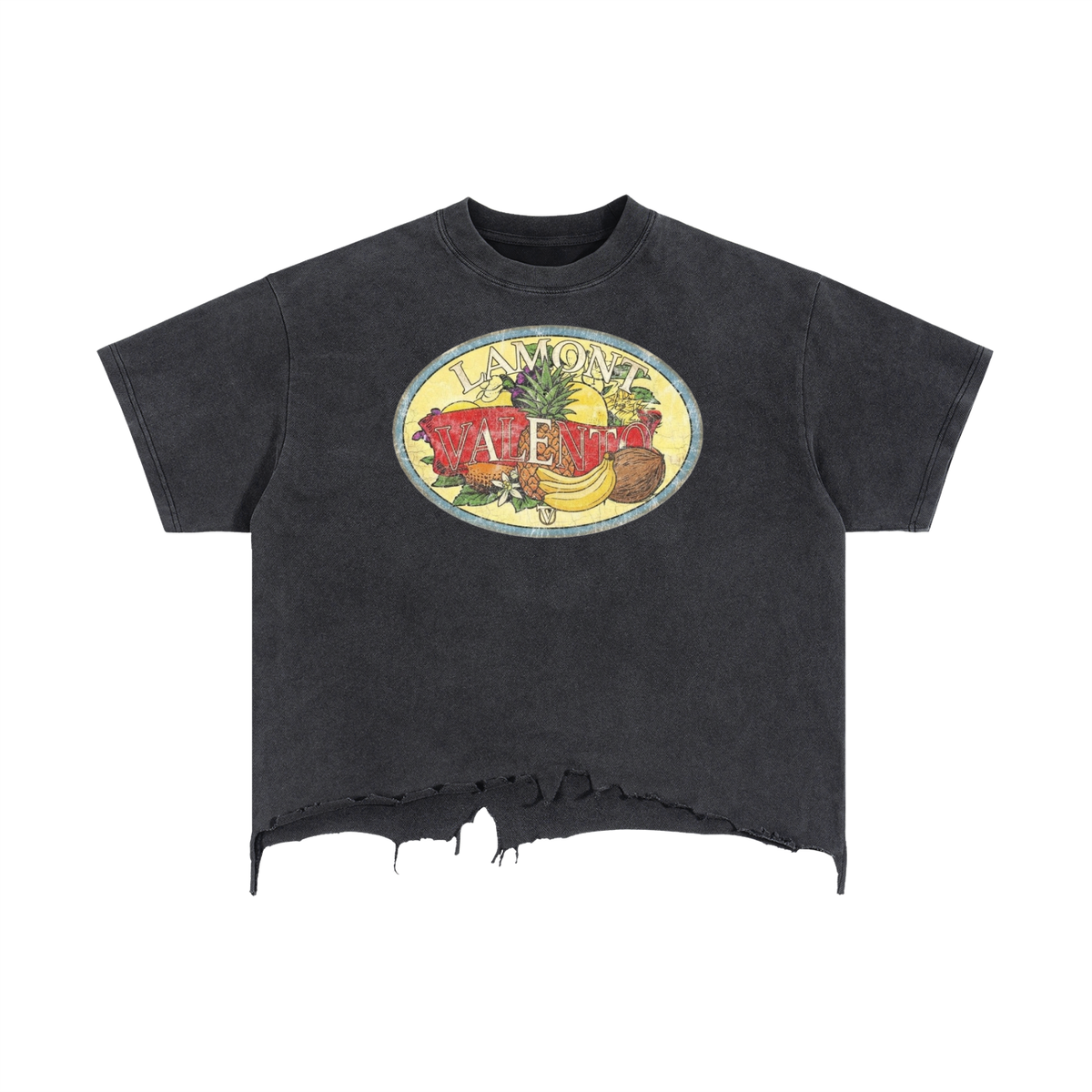 Vintage Wash Boxy Distressed Hem T-Shirt