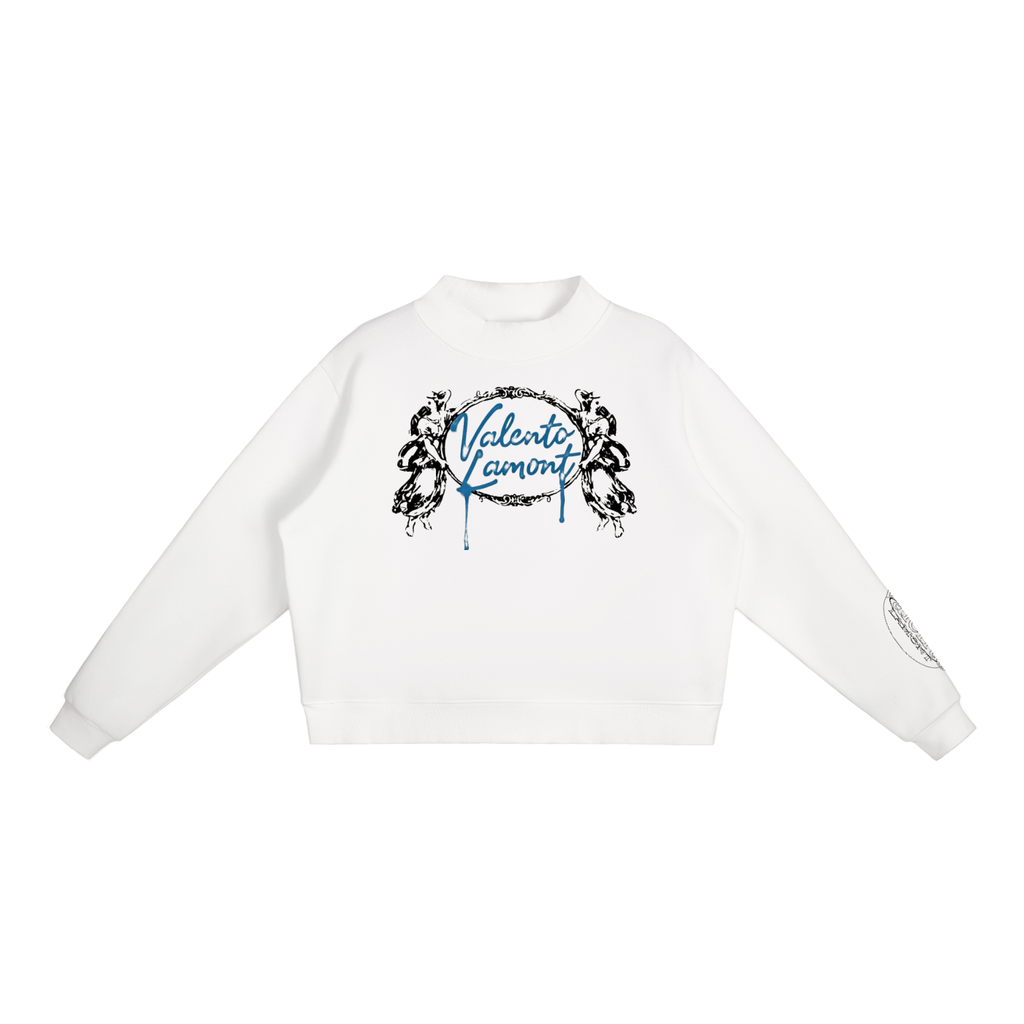Essential Fleece Mock-Neck Crew Sweatshirt