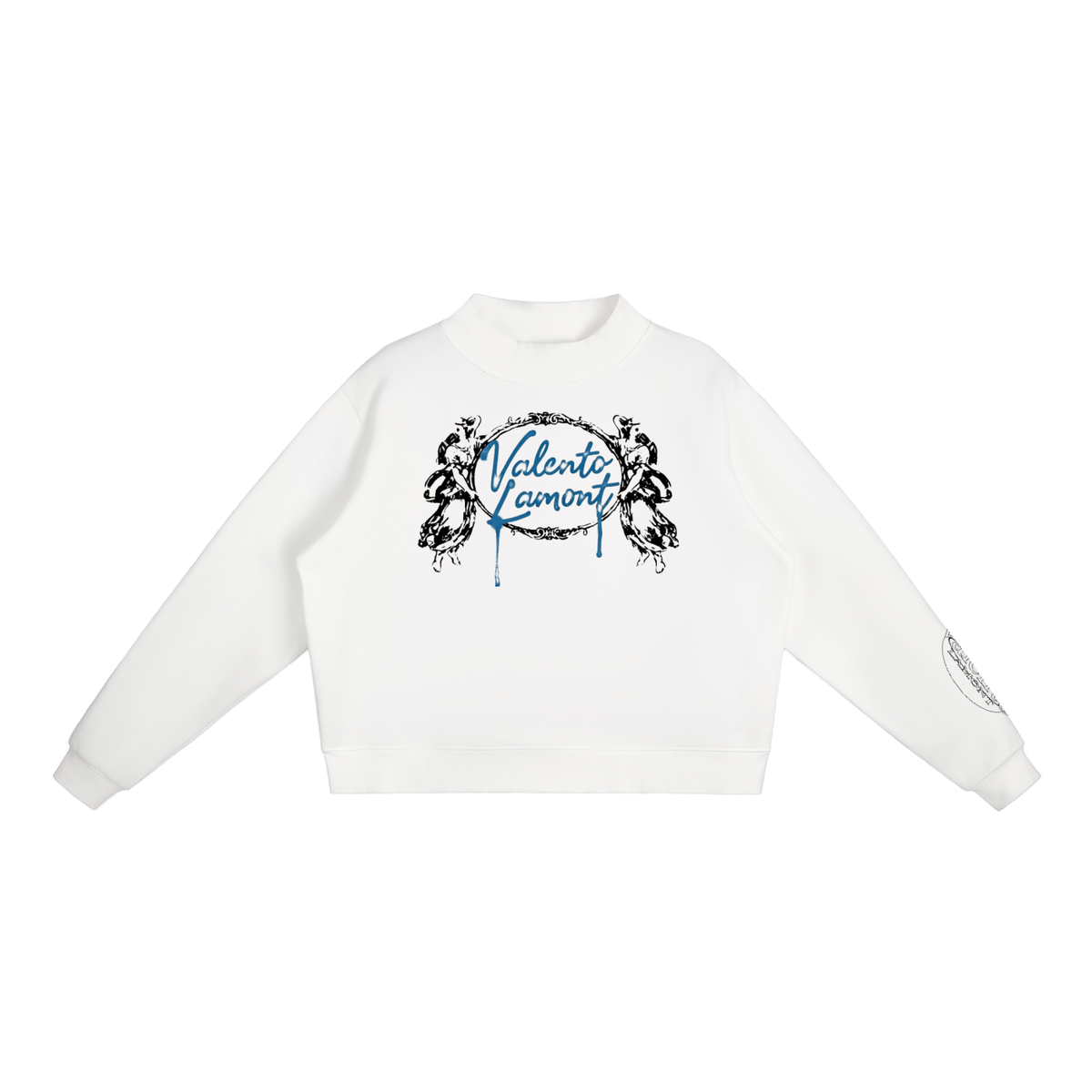 Essential Fleece Mock-Neck Crew Sweatshirt