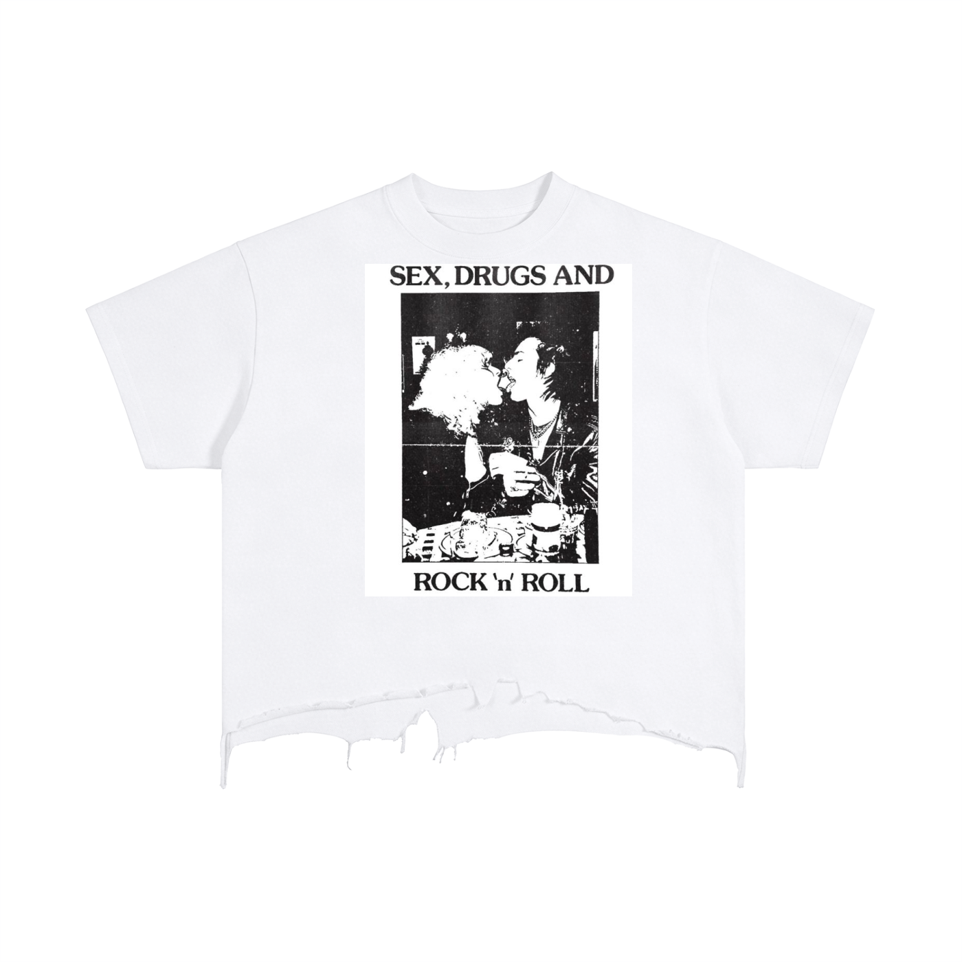 Vintage Wash Boxy Distressed Hem T-Shirt
