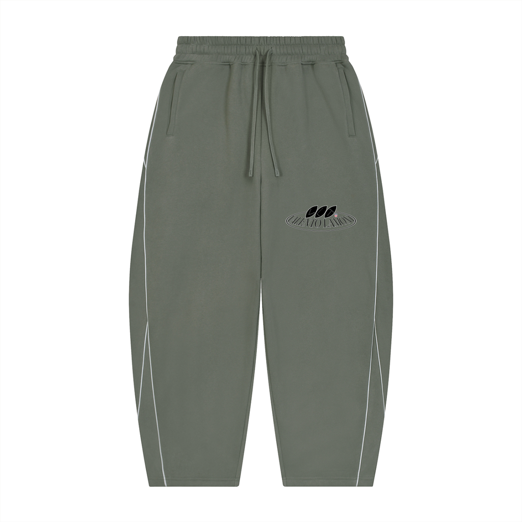 V Piping Fleece Barrel Leg Sweatpants