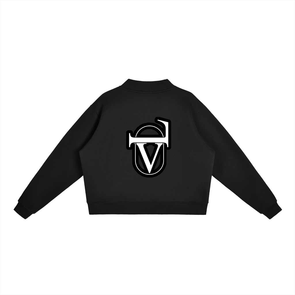 Essential Fleece Mock-Neck Crew Sweatshirt
