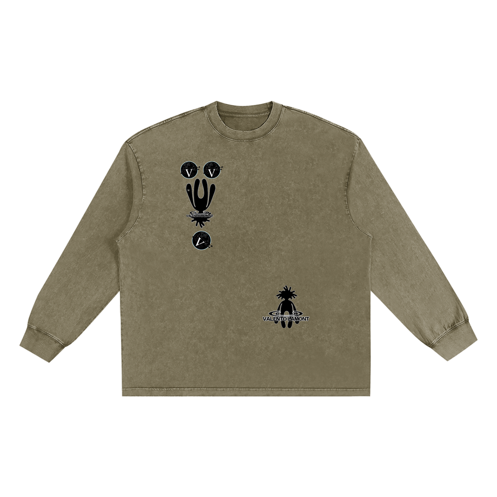 Snow Washed Oversize Long Sleeve T-shirt