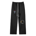 Unisex Solid Color Fleece Straight Leg Pants