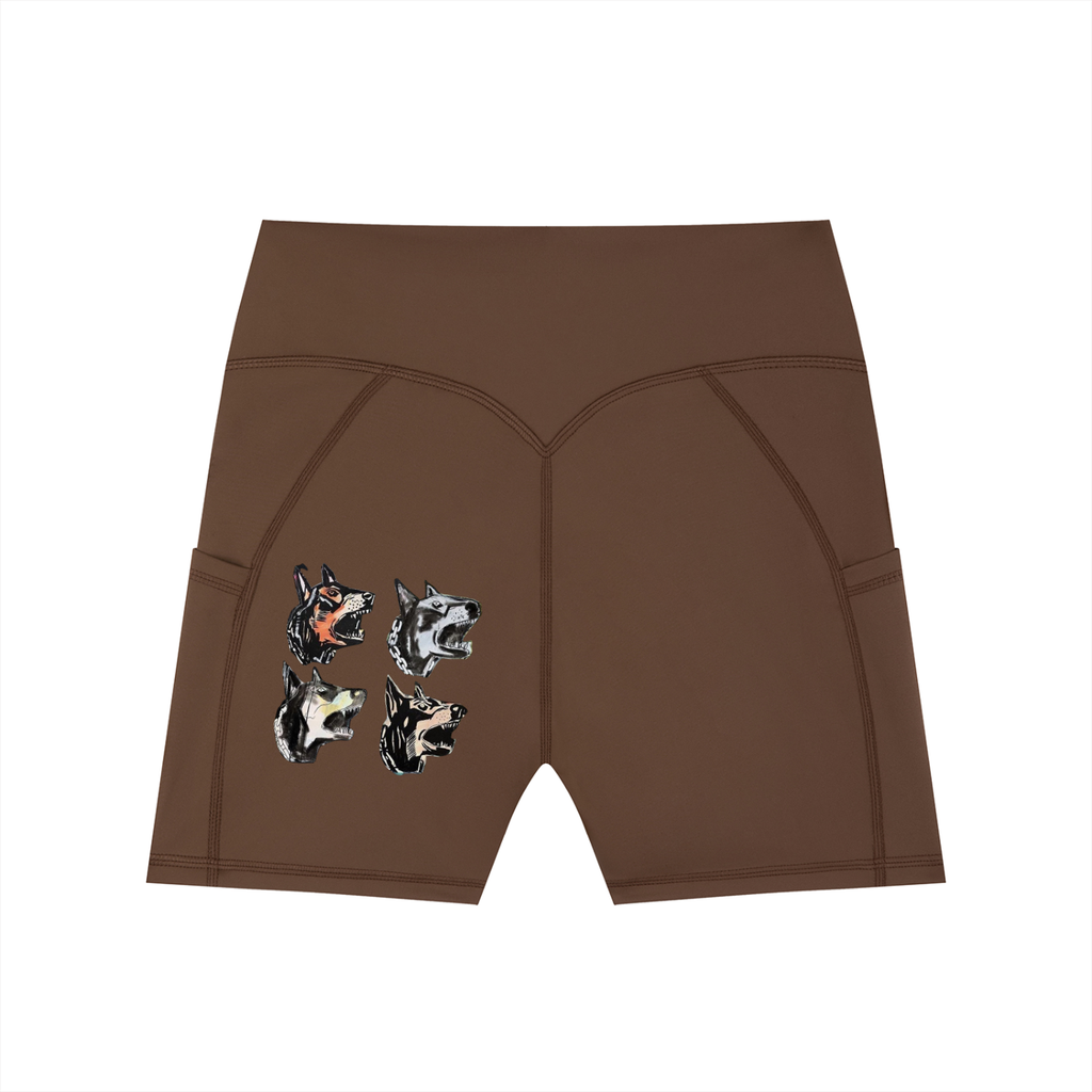 Women's High-Waisted Pocket Biker Shorts