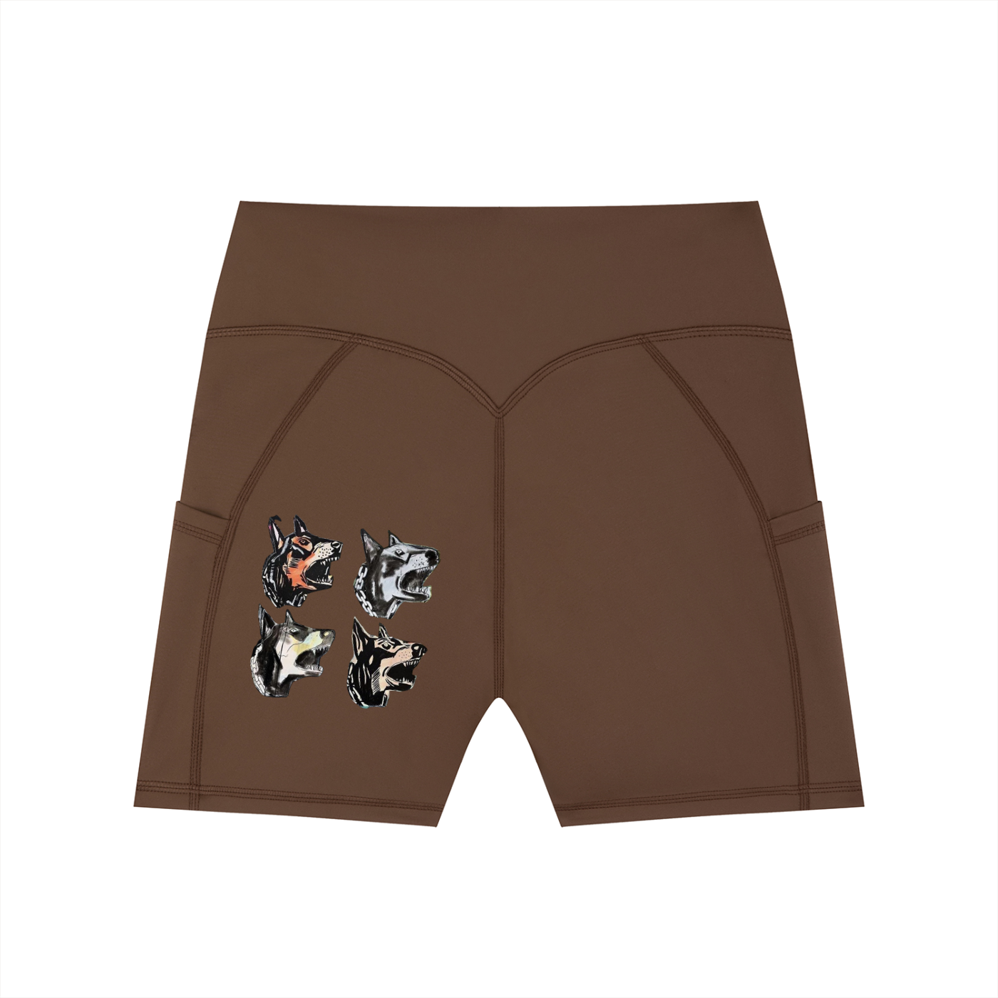 Women's High-Waisted Pocket Biker Shorts