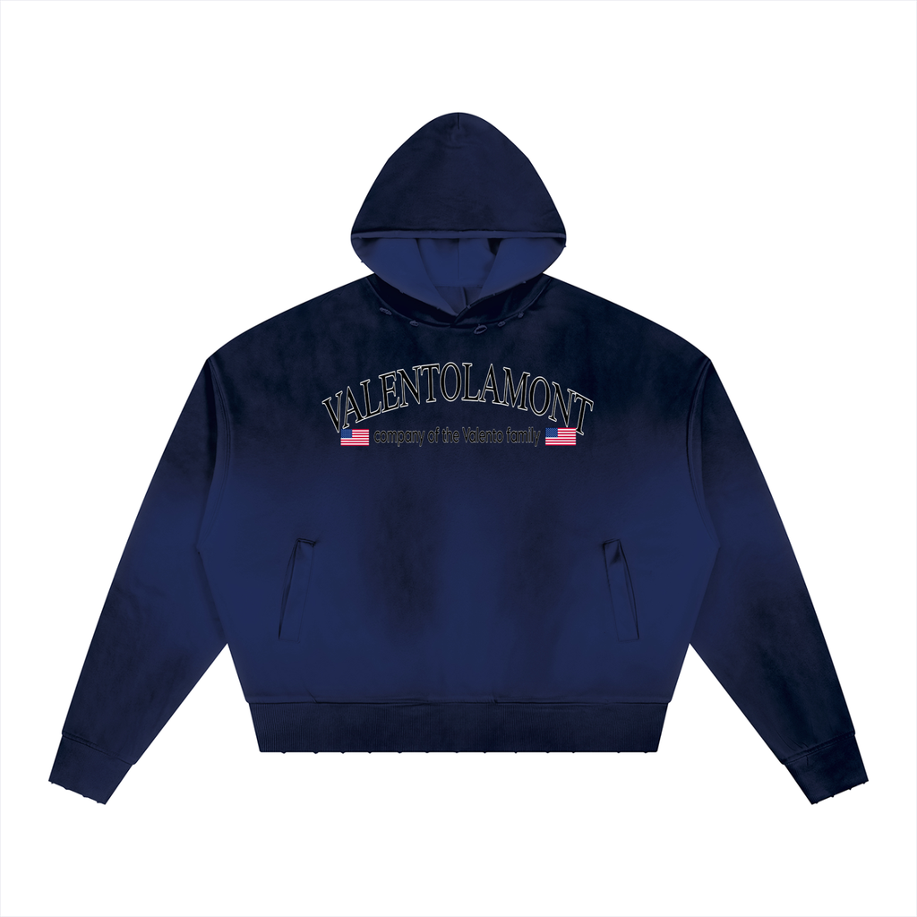 Unisex Sunfade Distressed Boxy Hoodie