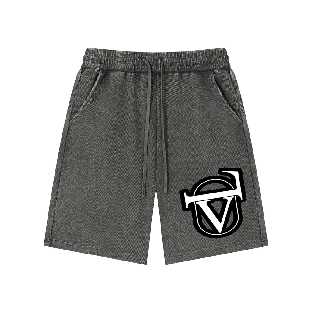 Mineral Wash Waffle Knit Shorts