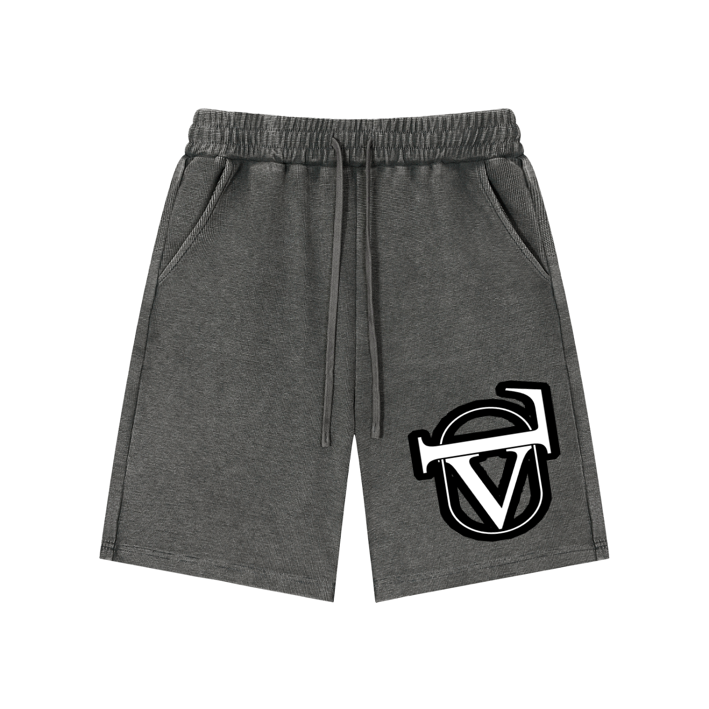 Mineral Wash Waffle Knit Shorts