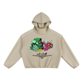 V Boxy Piping Fleece Hoodie