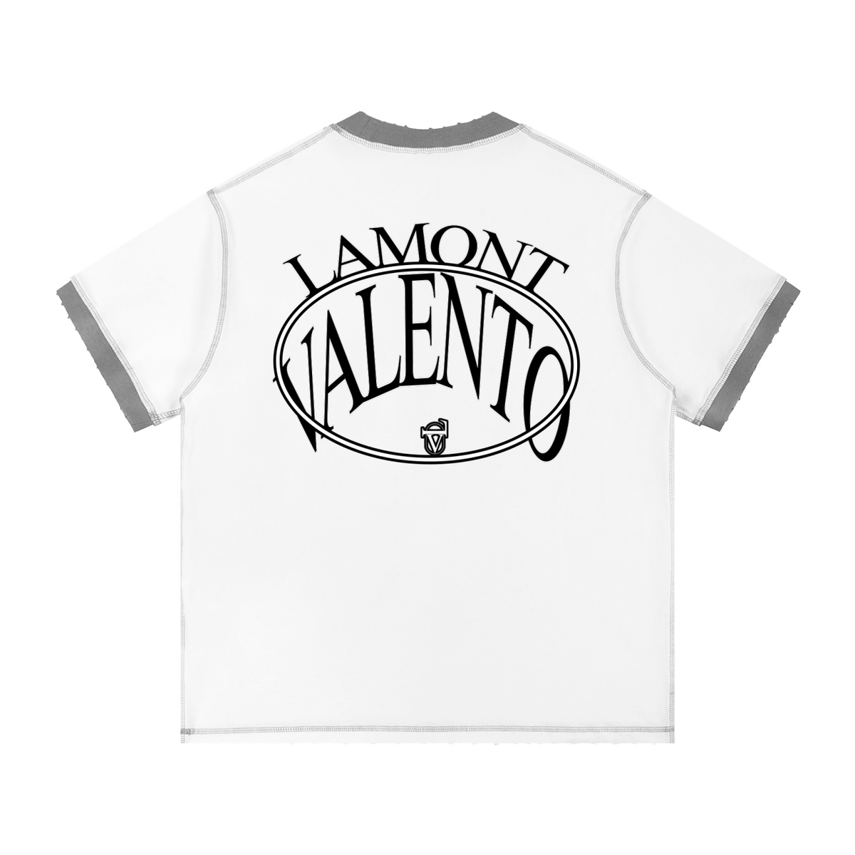 V Contrast-Stitched Ringer T-Shirt
